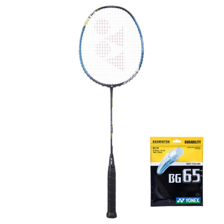 Rakieta do badmintona Voltric 0,6 DG SLIM + naciąg BG65